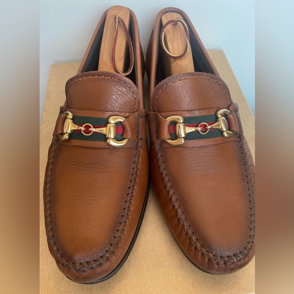 Gucci brown leather loafers featuring iconic horsebit detail Size 8 US /41 EUR - Picture 5 of 9